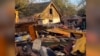 Grab: Ukraine -- ruined houses after drone attack, Sumy, October 22, 2024